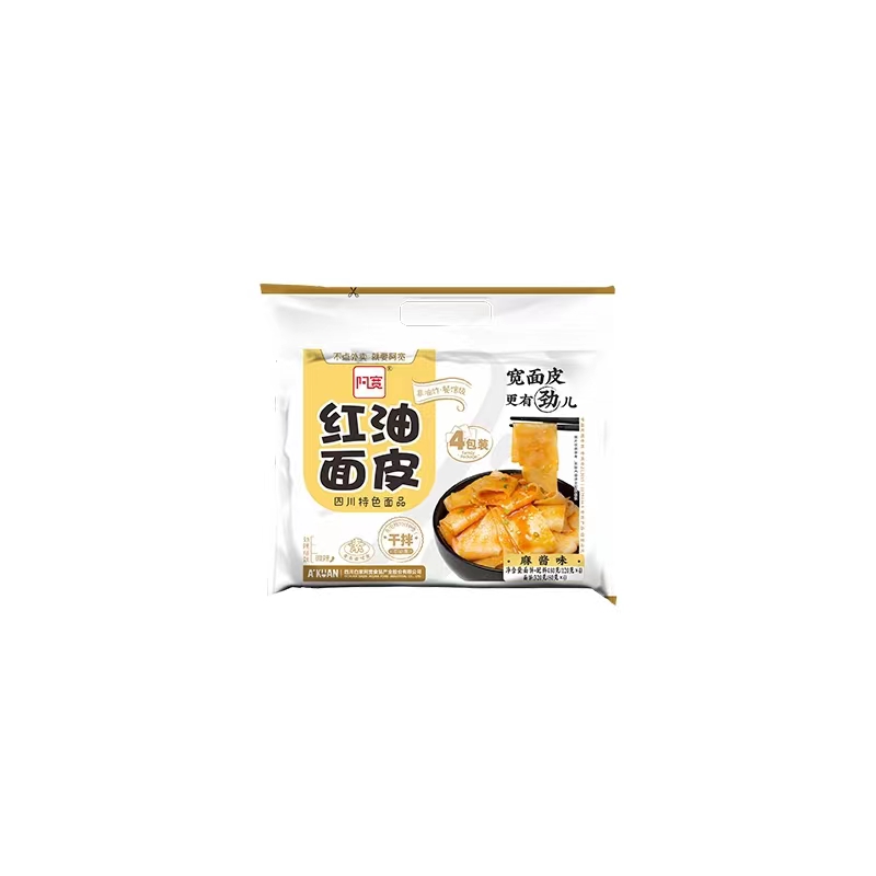 白家阿宽红油面皮麻酱味四连包480g