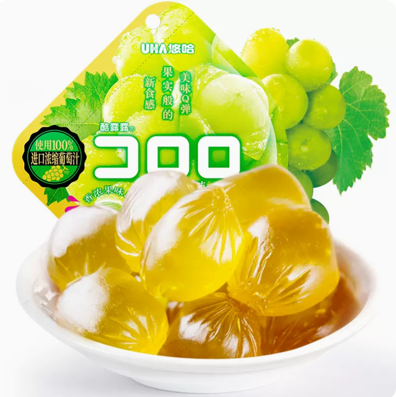 悠哈cororo白葡萄味软糖52g
