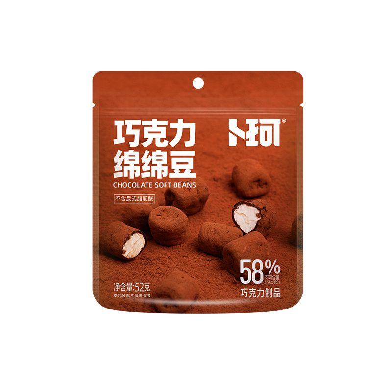 卜珂巧克力绵绵豆（大包）52g