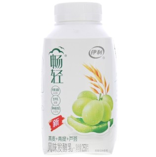 250g伊利畅轻利乐冠益生菌风味发酵乳-青提芦荟燕麦爆珠