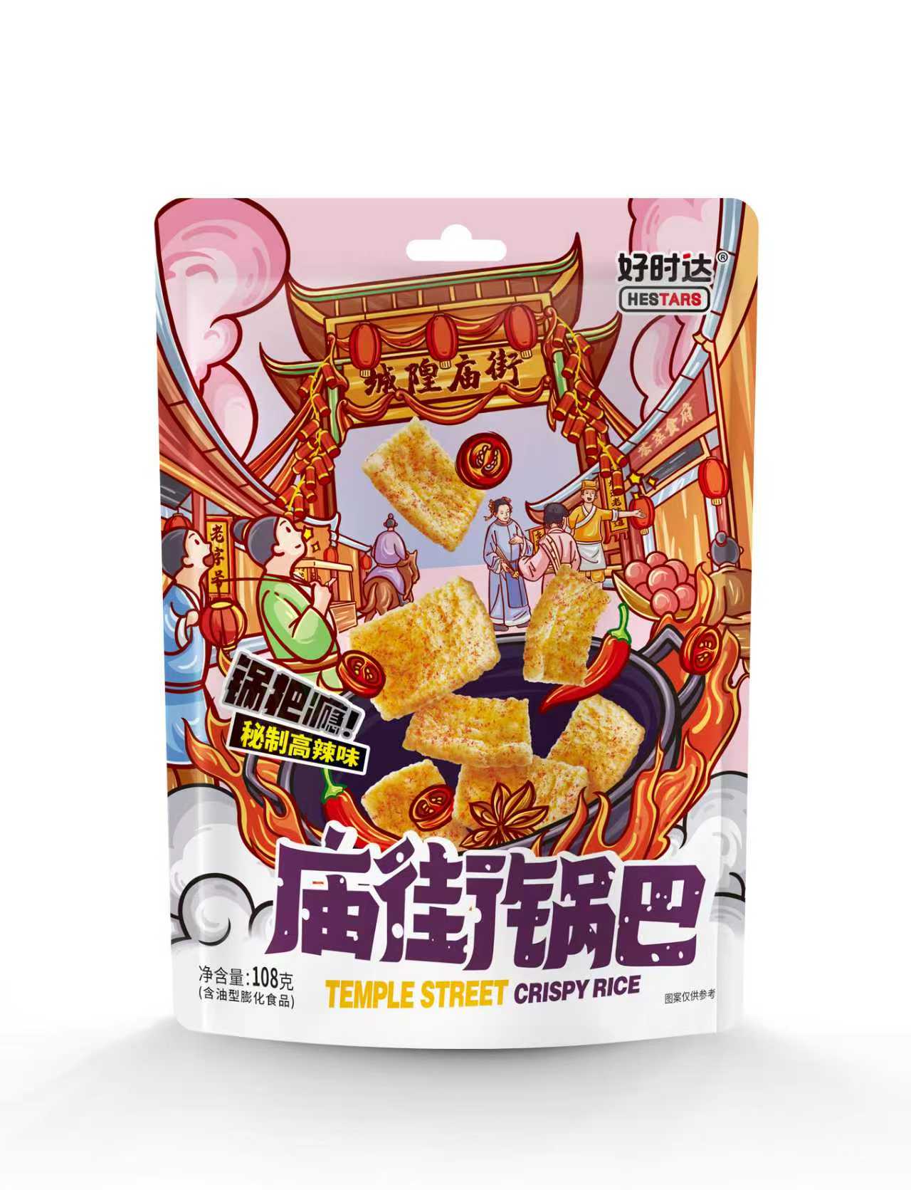 庙街锅巴秘制高辣味108g
