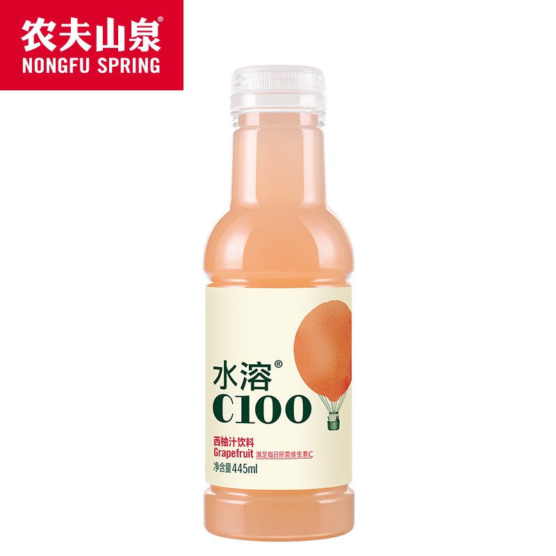 农夫山泉水溶C100青皮桔445ml