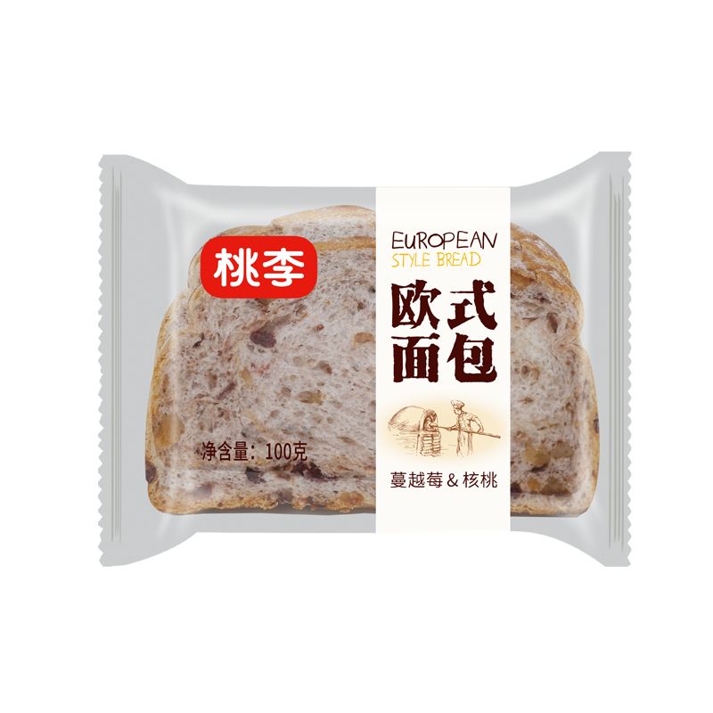 欧式面包蔓越莓核桃两片装