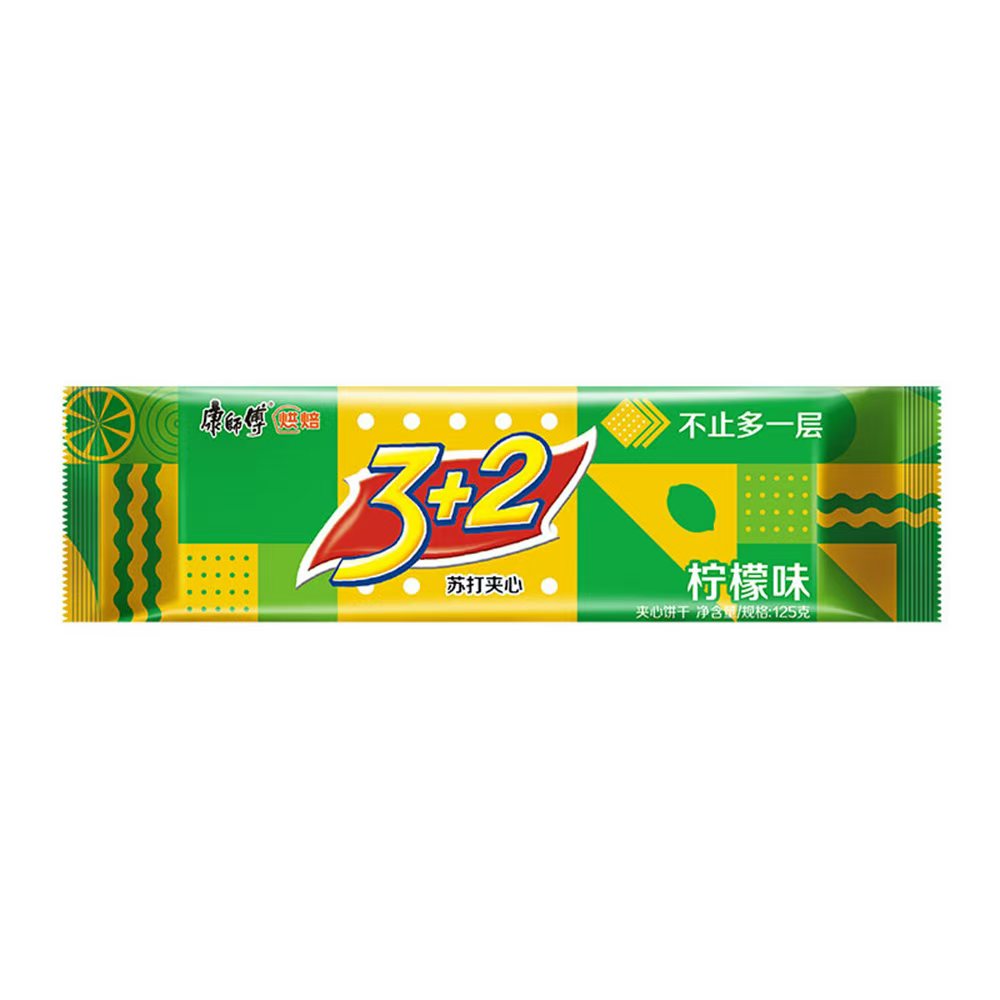 康师傅3＋2苏打夹心（柠檬）125g