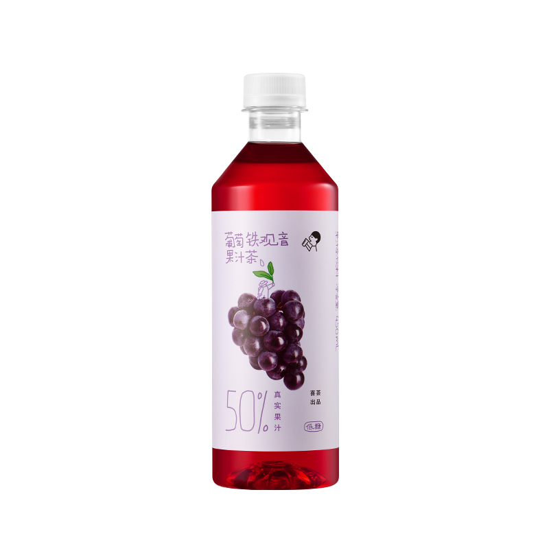 喜茶安第斯葡萄铁观音果汁茶饮料450ml