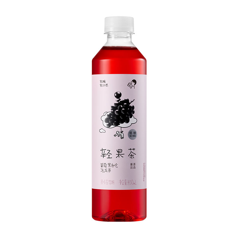 喜茶轻果茶葡萄黑加仑乌龙茶450ml