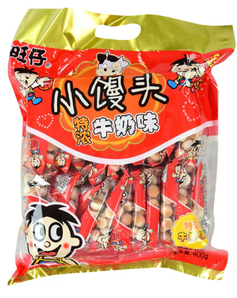 旺仔特浓牛奶味小馒头400g