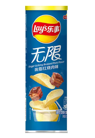 乐事无限吮指红烧肉味薯片104g