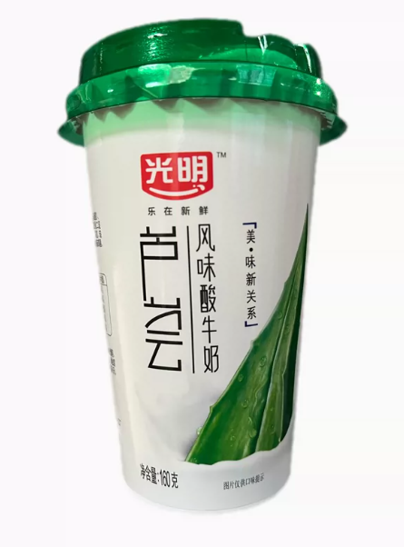 光明芦荟果粒酸牛奶160g