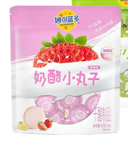 妙可蓝多奶酪小丸子(草莓味)- 