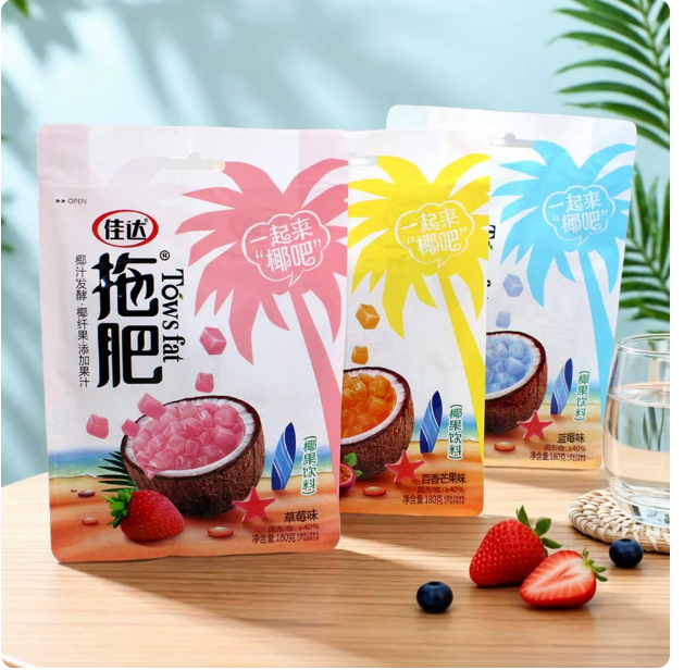拖肥椰果饮料蓝莓味180g
