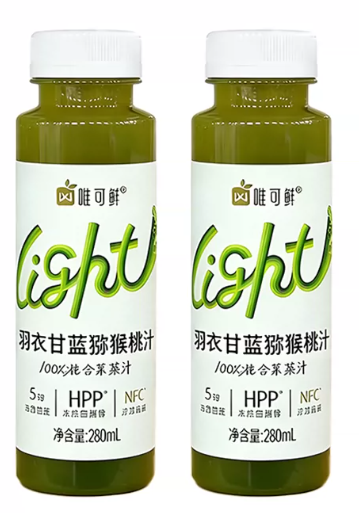 唯可鲜羽衣甘蓝猕猴桃100%混合果蔬汁280ml
