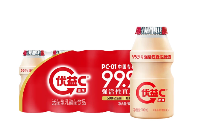 蒙牛优益C活菌型乳酸菌饮品原味塑料瓶300ml