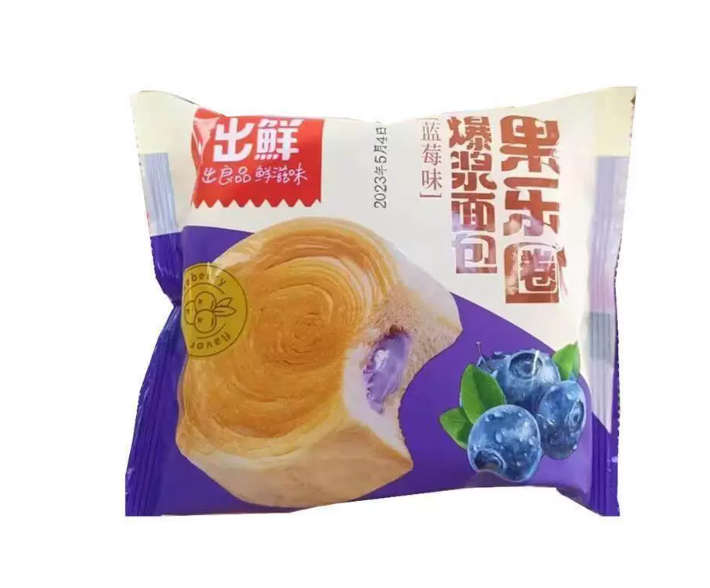 出鲜爆浆面包蓝莓味100g